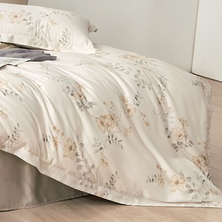 LoveCity 寢城之戀 台灣製 50支100%萊賽爾天絲 兩用被床包組