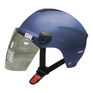 EVO 半罩式雪帽款安全帽 附長鏡片, 消藍