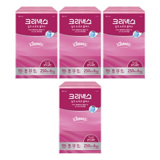 Kleenex 舒潔 絲綢柔軟Plus天然紙漿2層面紙, 250張, 24個