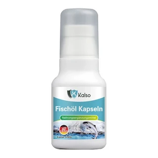 Kalso 科德司 魚油軟膠囊 深海鱈魚魚油 Omega-3 TG型天然魚油 德國原裝進口, 60顆, 40.2g, 1瓶