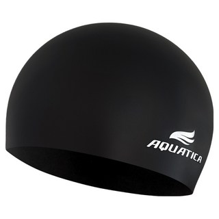 aquatica 矽膠泳帽, 黑色, 1個