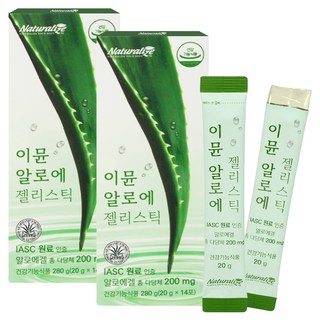 네추럴라이즈 이뮨 알로에 젤리스틱 14p, 280g, 2개