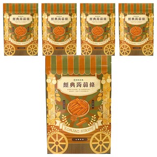 菓青市集 香蒜蒟蒻條, 台式香蒜調味, 香Q嚼勁涮嘴, 低負擔, 增加飽足感, 200g, 5包