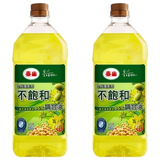 泰山 不飽和健康調合油, 不添加棕梠油, 精選高級植物油, 冷壓初榨橄欖油, 不飽和脂肪酸84%, 耐高溫低油煙, 2L, 2瓶