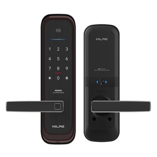 Milre 美樂 無孔指紋辨識智慧門鎖ME-M58F, ME-M58F(酒紅色), 顧客自行安裝