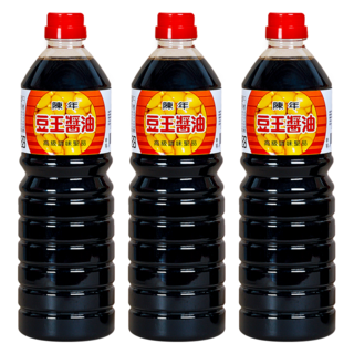 源珍 陳年豆王醬油, 1L, 3瓶