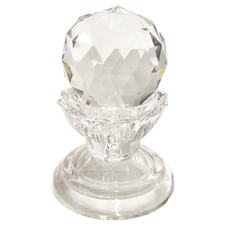 養慧軒 切面水晶球+壓克力圓形高腳座 特大擺件, 透明色