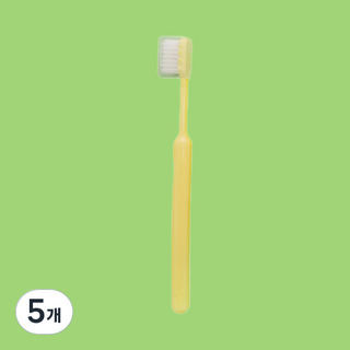 PANGPANG CART 軟糖色軟毛牙刷 黃色, 1入, 5個