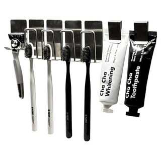 홈튜디오 2세대 올 스텐 칫솔걸이 4인 세트, 스테인레스, 1세트