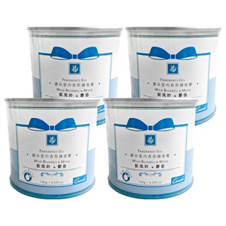 QUNDO 康朵 室內香氛擴香膏 120g 台灣製造, 4個, 藍風鈴 & 麝香