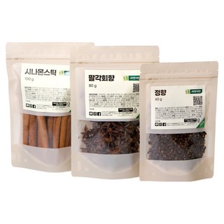 자연지인 향신료 세트 시나몬스틱100g+정향60g+팔각향80g, 240g, 1세트