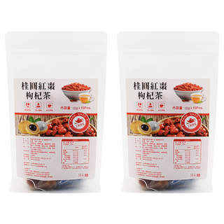 仁濟中藥 桂圓紅棗枸杞養生茶/養顏美容茶, 8g, 15包, 2袋