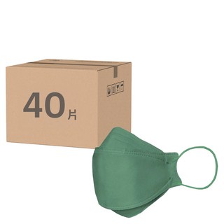 Finetech 釩泰 醫用魚型口罩, 莫蘭迪綠, 20片, 2盒