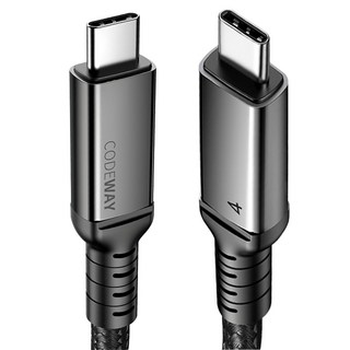 CODEWAY Thunderbolt4 雷電線雙Type-C 傳輸線, 1.2m, 單一顏色, 1條