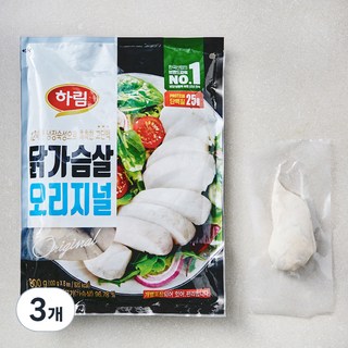 하림 닭가슴살 오리지널, 100g, 8개입, 3개