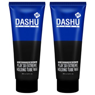 다슈 플레이 3D 익스트림 홀딩 튜브 헤어왁스, 200ml, 2개