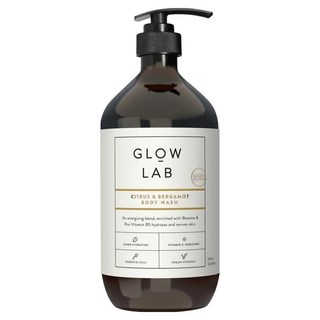 GLOW LAB 植物精油沐浴露 佛手柑橘, 900ml, 1件