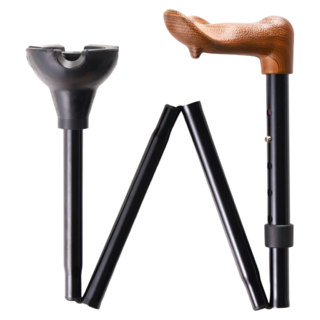 Merry Sticks 悅杖 自行站立 人體工學手杖 右手用, 紳士黑, 1入