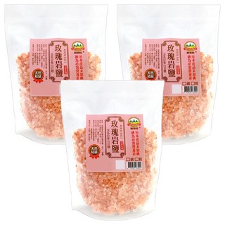 WON LAI WON 旺來旺 喜馬拉雅山玫瑰岩鹽 粗, 1kg, 3包