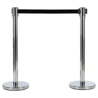 조립 일반형 스텐 벨트 차단봉 실버바디 + 블랙벨트 세트, 실버 + 블랙, 2세트