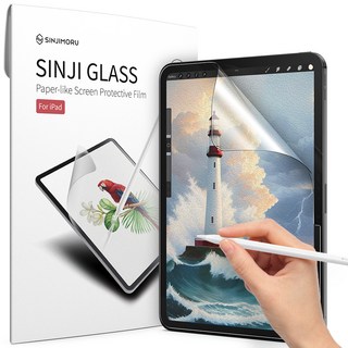 신지모루 저반사 드로잉 종이질감 강화유리 액정보호필름 세트, 1개