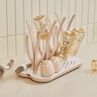 아띠래빗 조립형 젖병 건조대, 물빠짐 건조대 + 거치대 4p + 물 받이, 샌드베이지