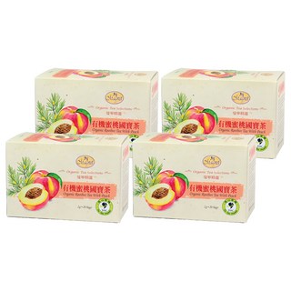 Magnet 曼寧 有機蜜桃國寶茶 40公克 (2公克x20茶包), 無咖啡因, 清甜蘋果與水蜜桃香, 2g, 20包, 4盒