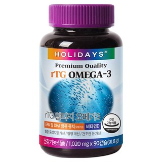 HOLIDAYS rTG Omega-3軟膠囊, 1罐, 90顆