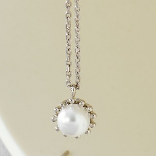 noid-b 女款醫療鋼簡約珍珠鏈條項鍊