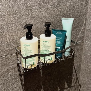 Homenana 304不鏽鋼免鑽孔浴室置物架, 銀色, 1個