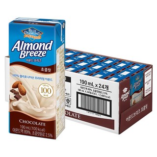 BLUE DIAMOND 藍鑽 Almond Breeze杏仁奶 巧克力口味, 190ml, 24入