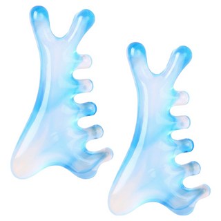 와이홉 4in1 바디 페이스 괄사, 2개, 블루