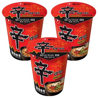 NONGSHIM 農心 辛拉麵 辛香菇味 杯麵 68g, 3入