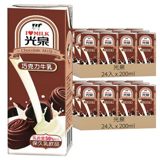 光泉 巧克力牛乳, 200ml, 48入