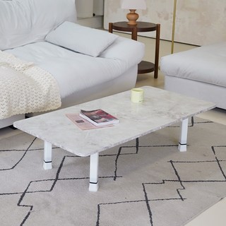 레몬트리 국내제조 LPM 샤르망 4단 높이조절형 접이식테이블, 마블클래식