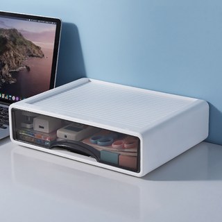 甜蜜商店 多用途食品儲藏室整理桌面收納盒, 1個, 白色