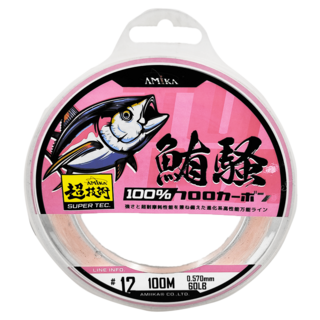 台灣 AMiKA 超耐磨 鮪騷 碳纖線 卡夢線 路亞 Carbon 12 0.570mm/60 lb, 粉色, 1個