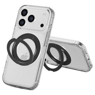 누아트 맥세이프 호환 마그네틱 스탠드 링 에어룸 투명 휴대폰 케이스
