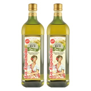 La Espanola 100%純玄米油，含糙米γ-穀維素，耐高溫，低油煙，含植物固醇，不含膽固醇, 1L, 2瓶
