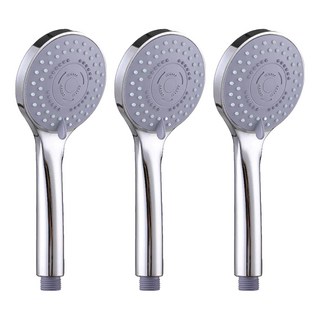 一鍵止水五檔小圓蓮蓬頭 - ABS材質 尺寸25cm x 9cm x 2cm 3入, 銀色, 1組