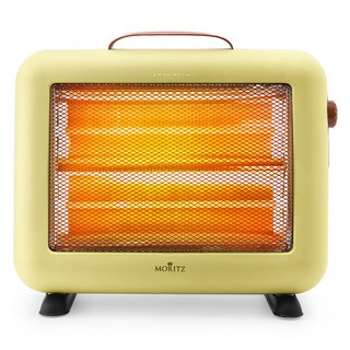 MORITZ 感性復古2段式石英管電暖器, 黃色, MEH-1Y2000HJ