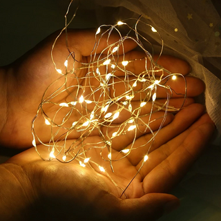 造型燈串 螢火蟲燈串 裝飾品 塑膠/銅線, 暖白, 1個