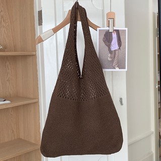 Elsso 女款針織藤編網袋