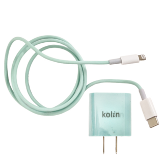 歌林PD快速充電套裝,Type-C轉Lightning,適用於APPLE設備,快速充電,安全可靠, 顏色隨機, 1組