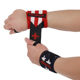 하빈져 레드라인 리스트랩 헬스 손목보호대 좌우, 1세트, 플래그