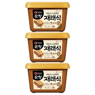 청정원순창 재래식 생된장, 500g, 3개