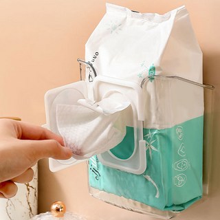 리빙홈디테일 접착식 물티슈 커버 케이스 보관함 LHD-058, 투명, 1개