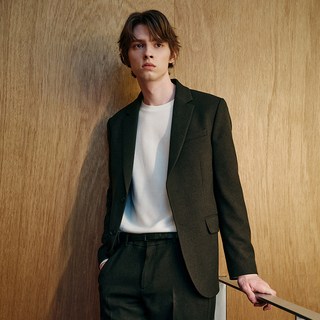 Mind Bridge 男款簡約斜紋西裝外套 MXJK6106