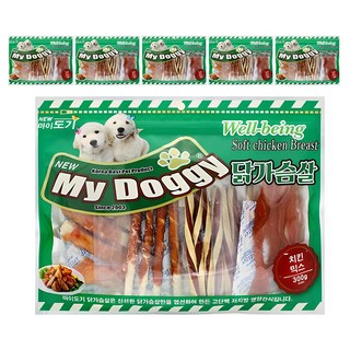 마이도기 강아지 건조간식, 치킨믹스, 300g, 6개