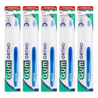 SUNSTAR 三詩達 G.U.M 矯正專用軟毛牙刷 4排30束 顏色隨機, 1入, 5支